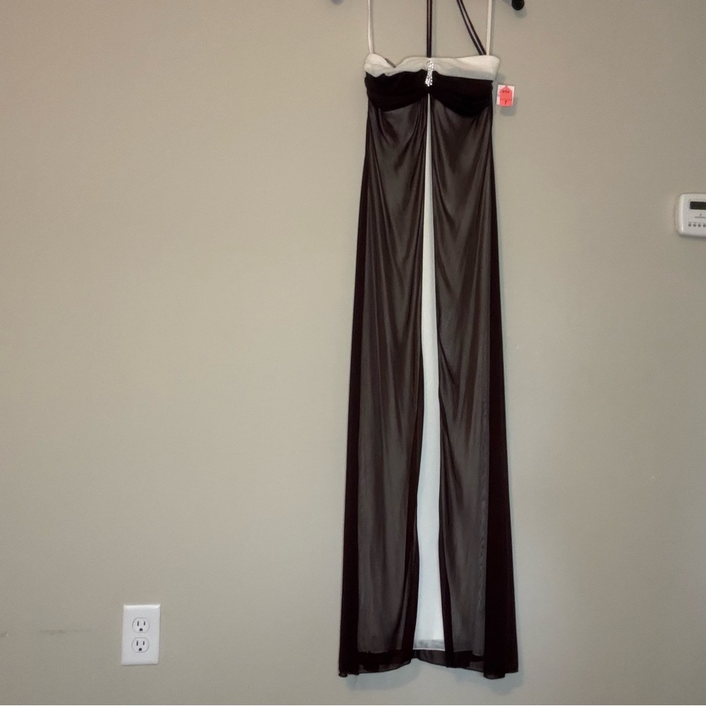 Brown and Cream Prom Dress